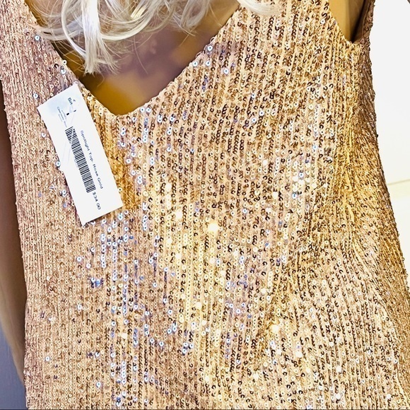 ILLA ILLA Sparkle Rose Gold Strap Top NWT, Small - Picture 6 of 12